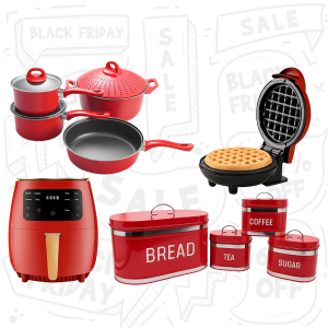 Deluxe Red Kitchen Combo Gift Set - Black Friday Specials